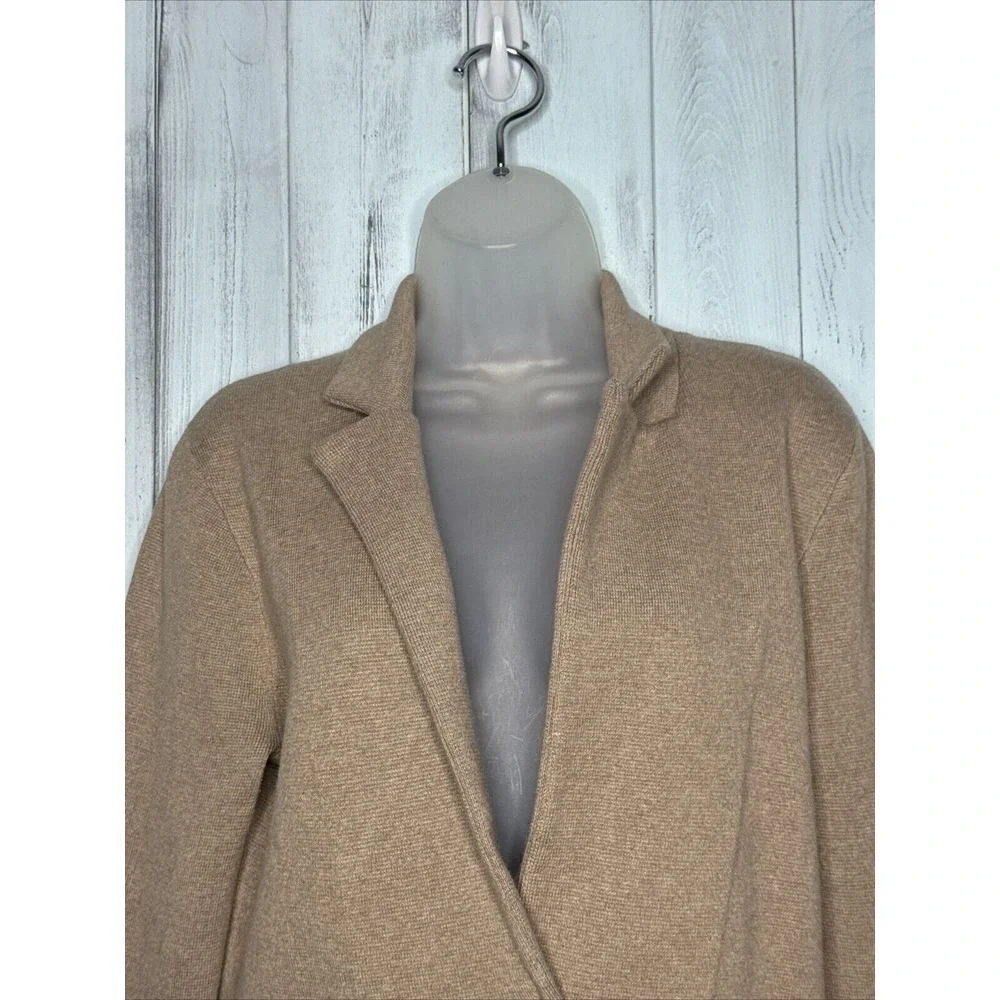 J Crew Schoolboy Sweater Blazer Brown Jacket Knit Cardigan Granny Core Cotton M